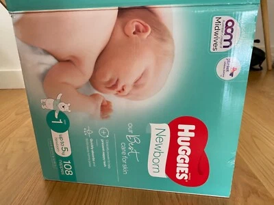 huggies newborn nappies 108 pack