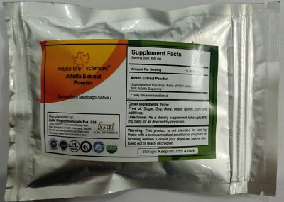 Alfalfa Extract 10:1 Powder  20% Saponins  Pure & High Quality Extract Powder