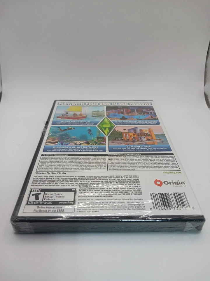 The Sims 3 Island Paradise - Win Mac DVD-ROM software 2013 Electronic Arts New - Image 2 of 2