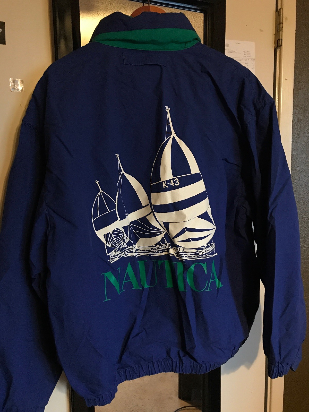 Vtg Nautica Cup Scotland Hooded Sailing Jacket Blue Size XL 90's image 5