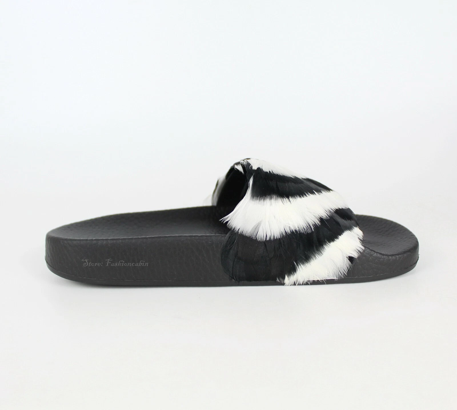 NUOVO SANDALO VALENTINO con slide in piuma Audace look zebrato per resort e lounge 35 euro