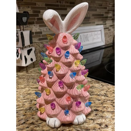 Pink Bunny Tree Easter Decorations For Indoor Spring Home Bedroom Office Décor