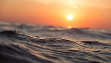 Landscape nature sea waves sun depth of field water Custom Gaming Mat Desk