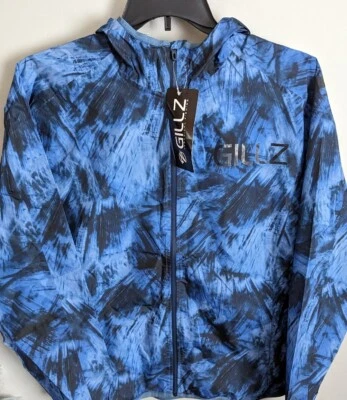 Gillz Mens Waterman Packable Fishing Lightweight "Scarred Tuna" Jacket Sz Small