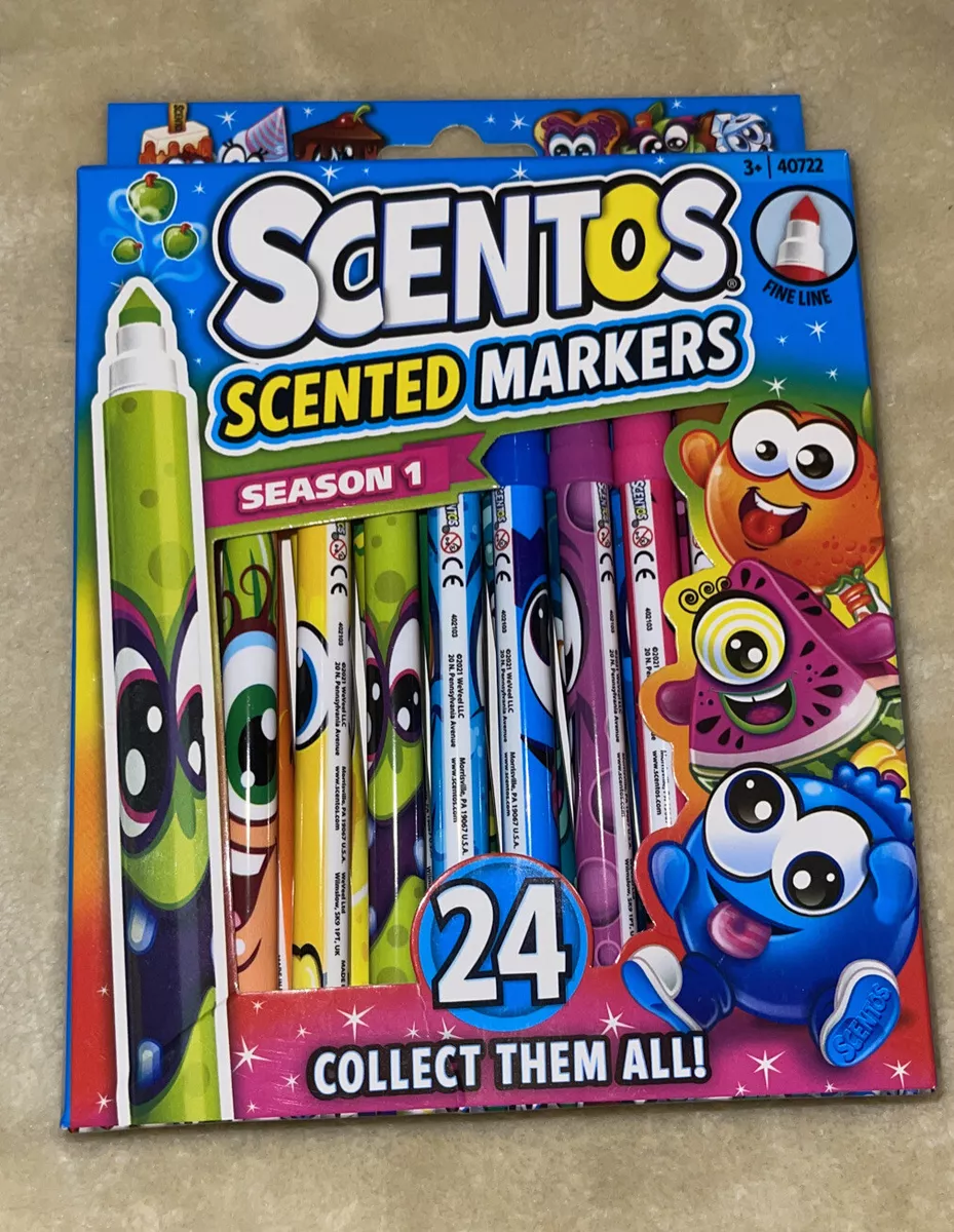 Scentos Scented Markers 24 count Season 1 BRAND NEW Collectible