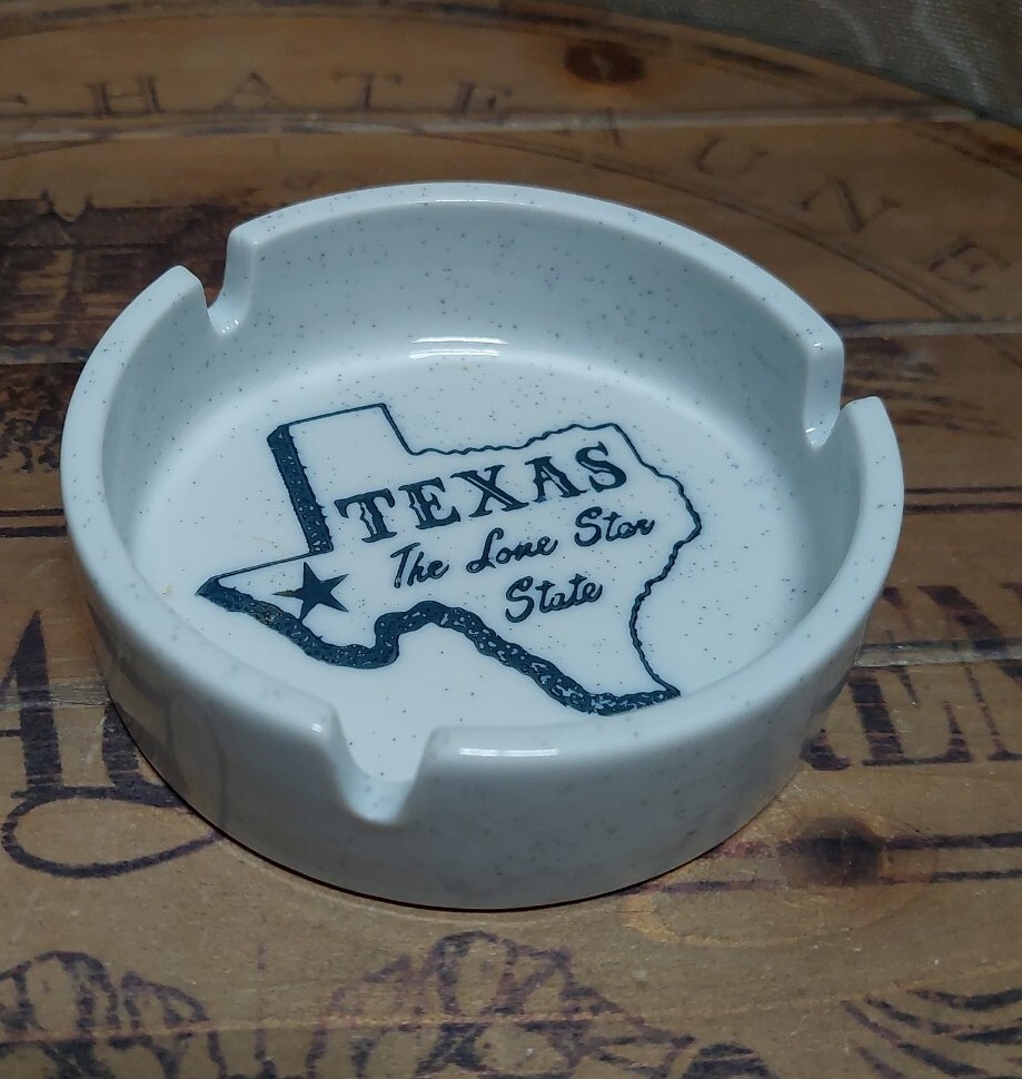 Texas The Lone Star State Ceramic Ashtray Souvenir 4" eBay