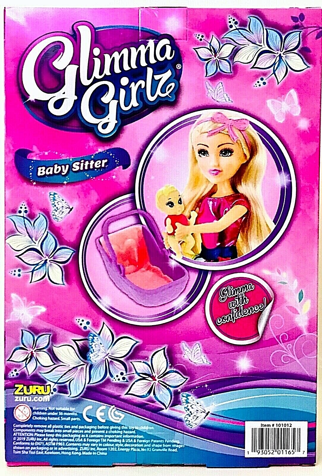 1 Count Zuru Glimma Girlz Baby Sitter Doll & Cute Baby With Basket Age 3 & Up