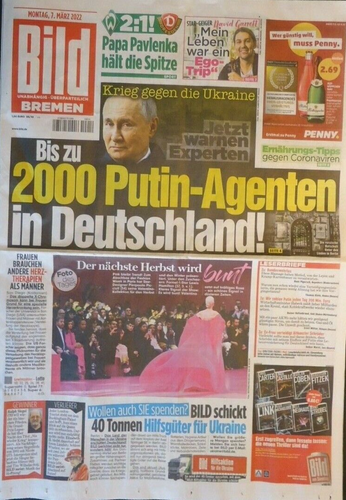Bild Zeitung Of 7. März 2022