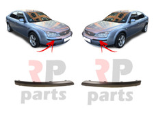 FOR FORD MONDEO MK3 2004-2007 NEW FRONT BUMPER MOLDING TRIM BLACK PAIR SET