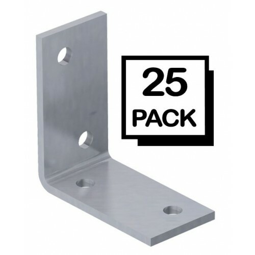 Galvanised Angle Plate Bracket 40x40x20mm Wide - pack of 25