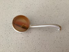 NORITAKE ANTIQUE HAND PAINTED LADLE WITH THICK GOLD TRIM—TREES BY THE LAKE