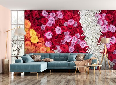 3D Delicate Rose Flowers G462 Wallpaper Wall Murals Removable Self-adhesive Erin