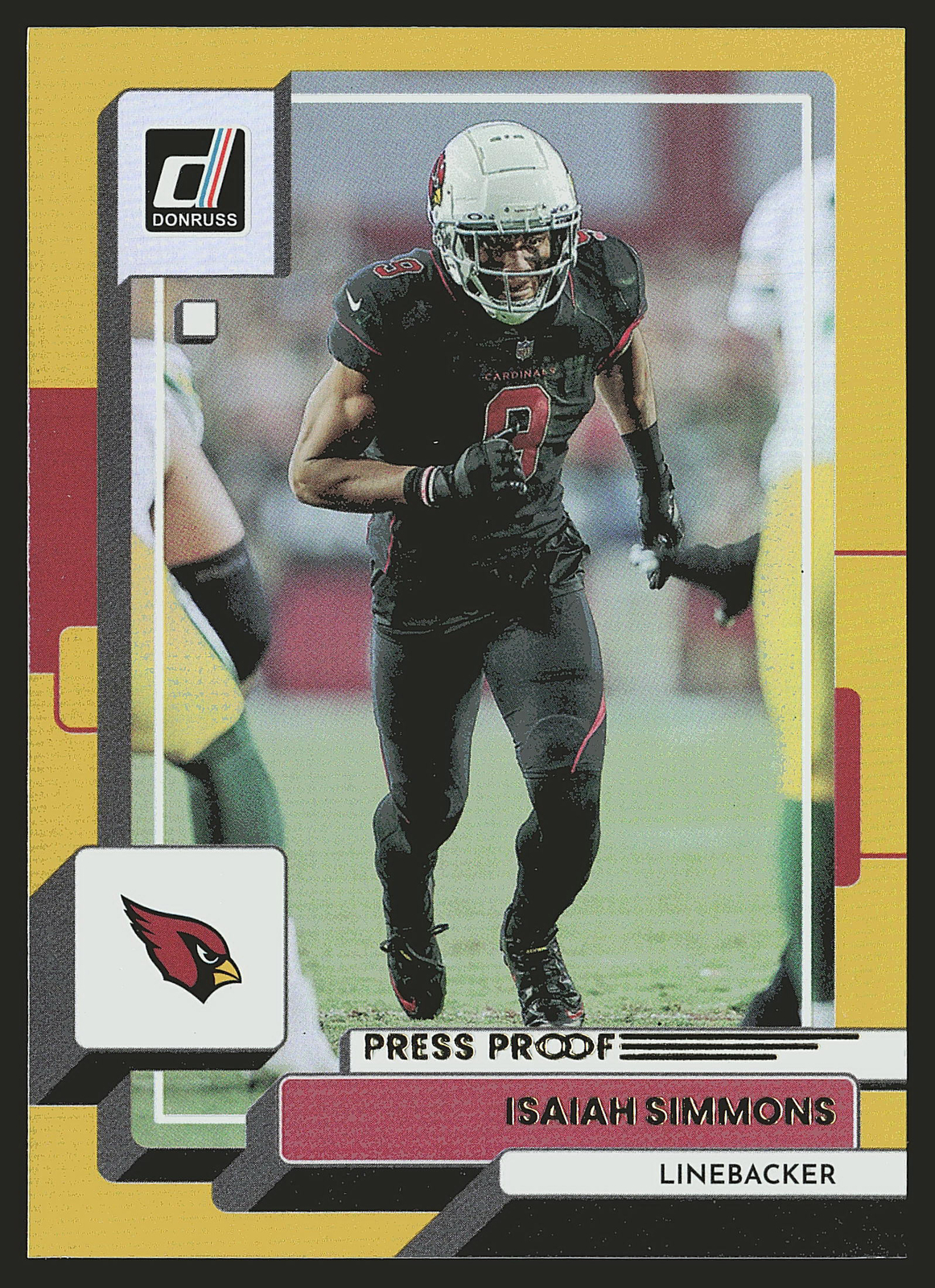 2022 Donruss #9 Isaiah Simmons Gold Premium Press Proof