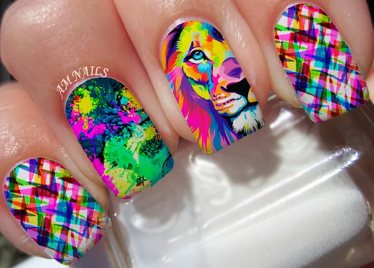 The Lion Nail Art Stickers Transfers Decals Set of 22 A1015