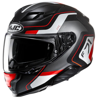 Motorrad HJC F71 Arcan Integralhelm (Schwarz/Weiß/Grau/Rot) Gr: XL (61)