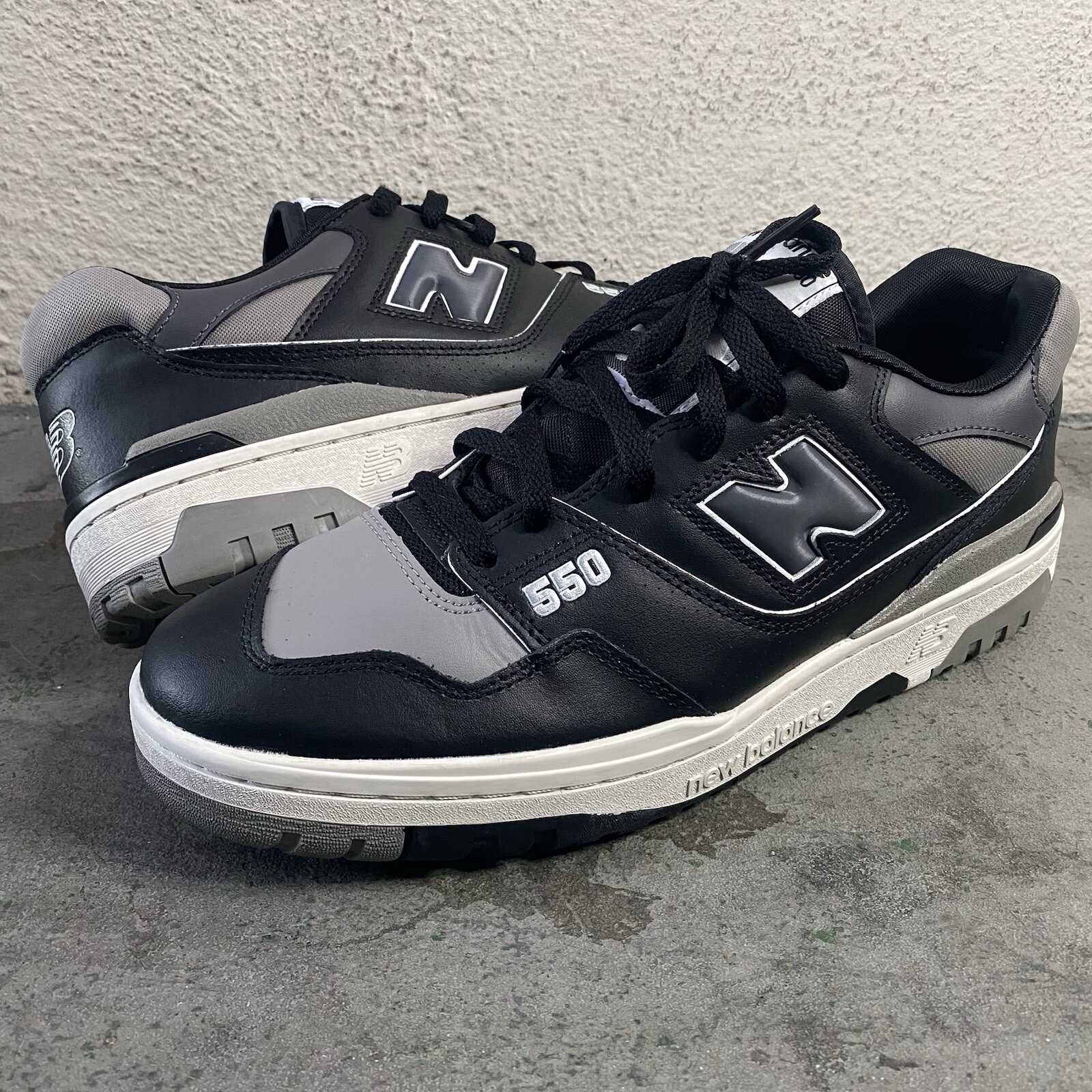 New Balance 550 Shadow Grey Black Mens Size 11.5 w/o Box - BB550SR1 Leather