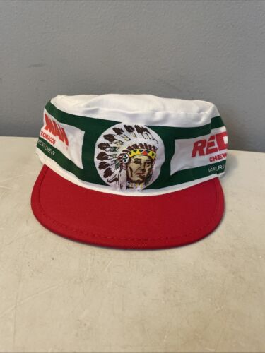 Vintage Red Man Chewing Tobacco Logo Painters Hat 1980s USA NOS QTY 1 - 第 1/8 張圖片