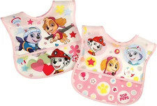 Nickelodeon PAW Patrol Printed Frosted Waterproof Peva Bib Crumb Cather 2 Piece