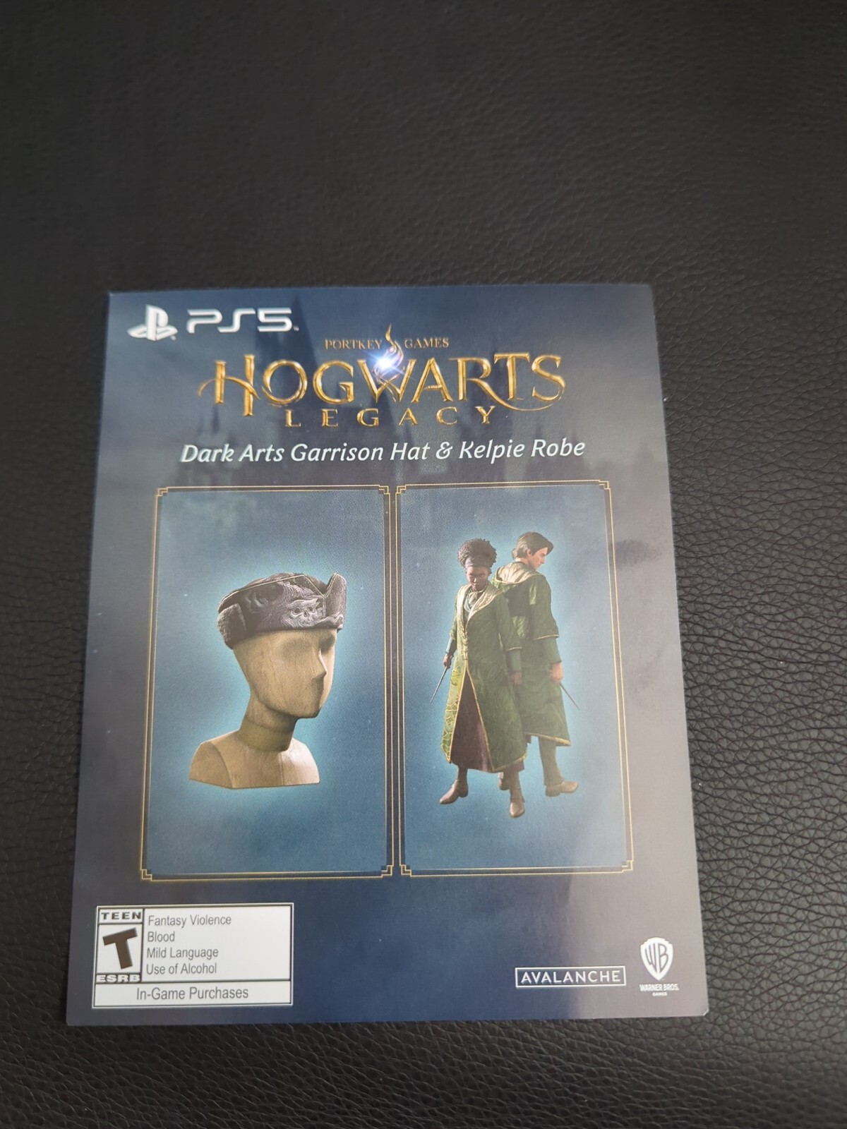 Hogwarts Legacy Dark Arts Garrison Hat Kelpie Robe DLC Card