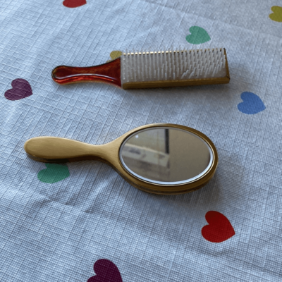 Vintage Victoria Modern style hair brush and mirror | eBay