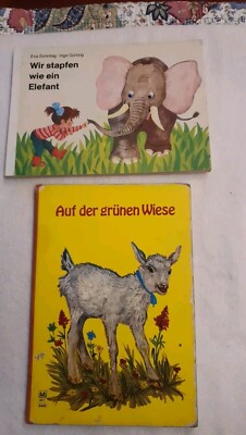 2 Bilderbücher ''Auf der grünen Wiese'' ''Wir stapfen wie ein Elefant''