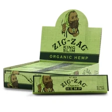 Zig Zag Organic Hemp Paper - King Size Slim (Full Box of 24 Booklets)