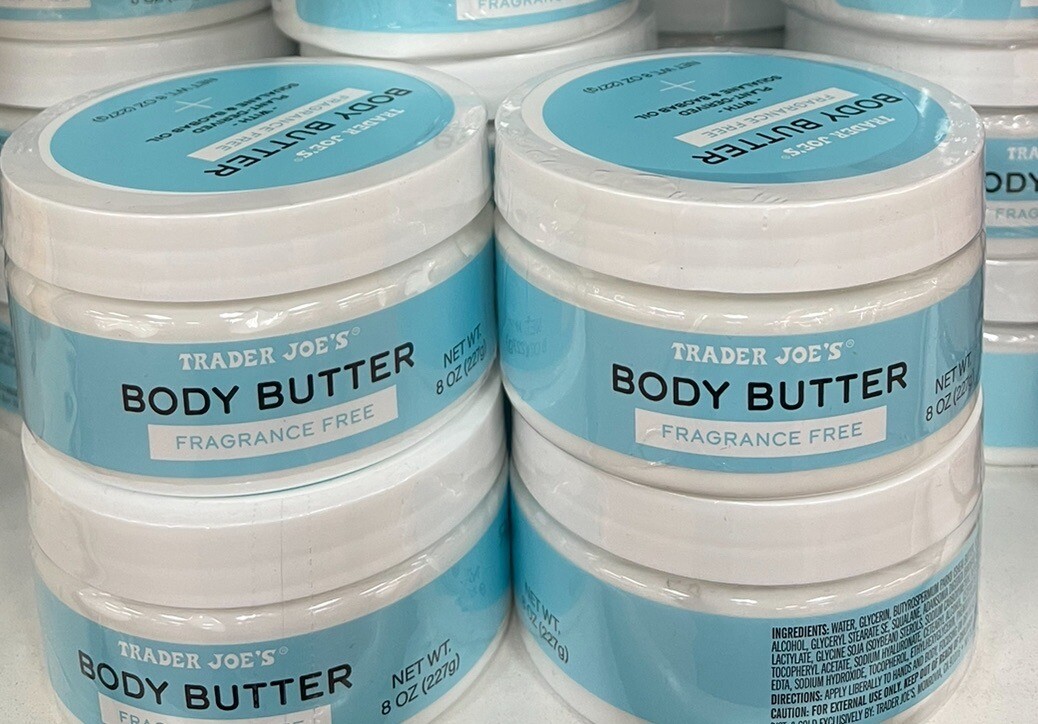 Trader Joe's Fragrance free Body Butter 8 oz LIMITED Hypoallergenic compound
