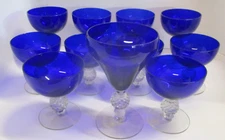 11 Pieces MORGANTOWN Golf ball Ritz Blue OLD ENGLISH Glasses