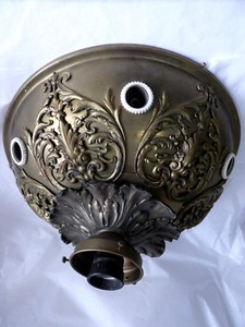 Antique Brass Ornate Ceiling Light Fitting Chandelier French