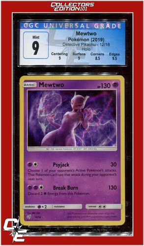 Mewtwo graded CGC 9 for sale on eBay