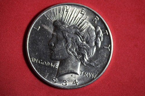 1934 D- Peace Silver Dollar #K52252