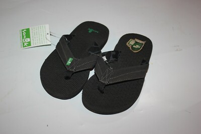 Sanuk Root Beer Cozy Light Sandals - Boys - 12-13 Black