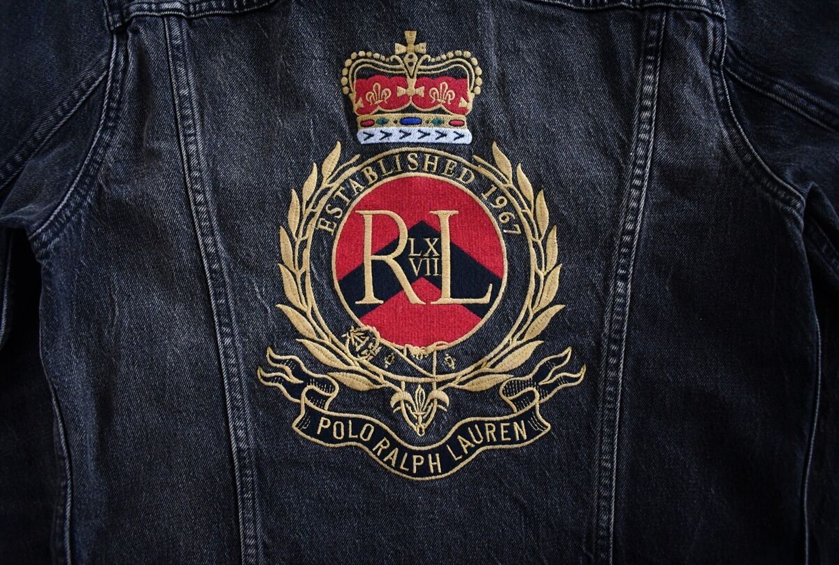 New POLO RALPH LAUREN CROWN CREST DENIM Black DENIM TRUCKER New POLO RALPH LAUREN CROWN CREST DENIM Black DENIM TRUCKER