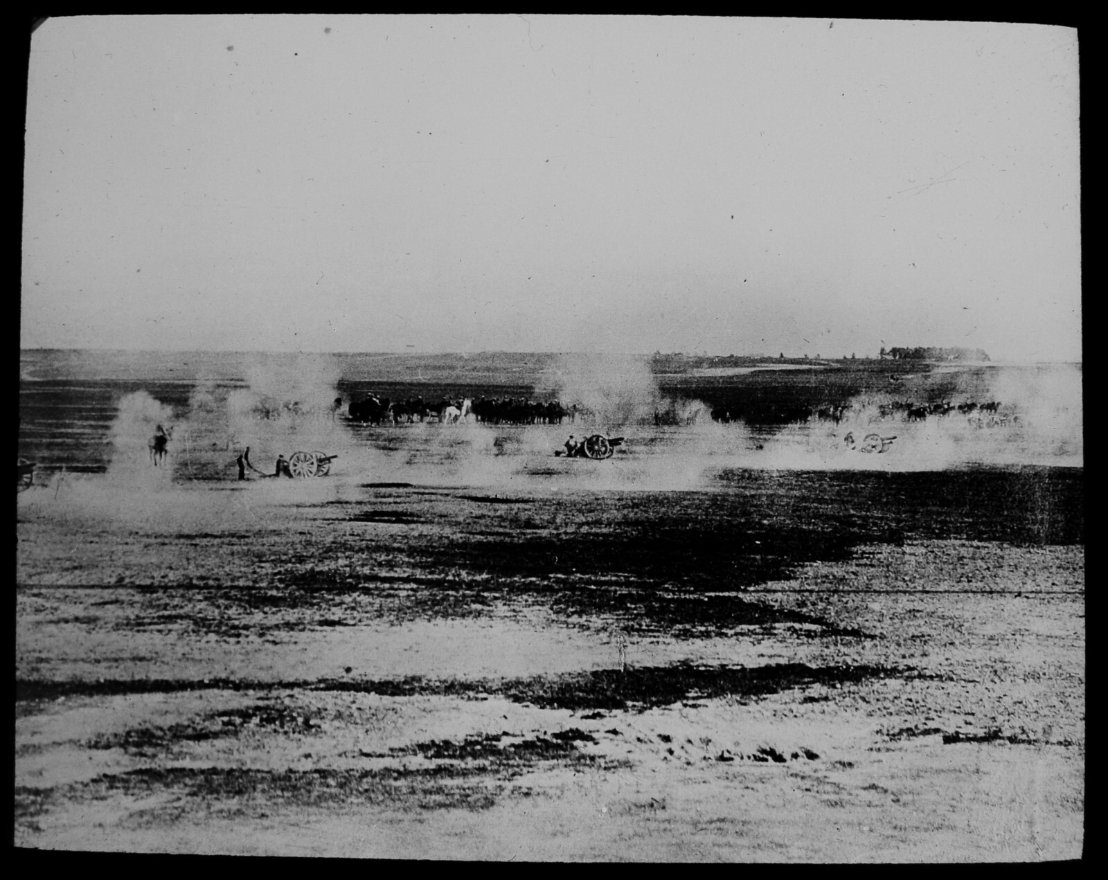 WW1 THE DEADLY RUSSIAN ARTILLERY IN ACTION Magic Lantern Slide PHOTO