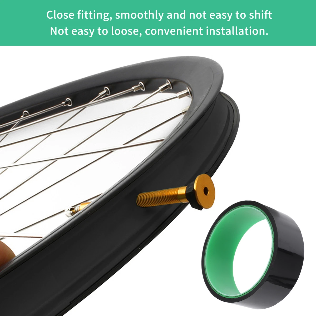 35mm 10M 02 015 Mountain Bike Tubeless Rim Tape Close Fitting