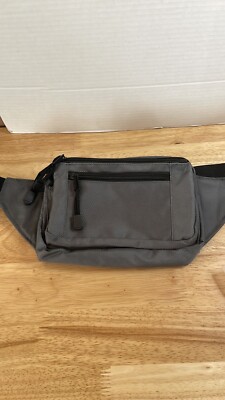 Gray Fanny Waist Pack Bag New Many Zippers | eBay