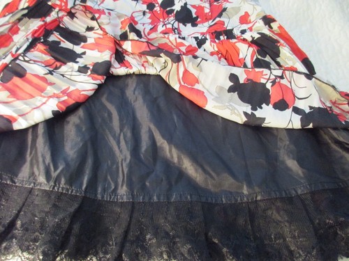 NWT!  Ziran Women's Floral Skirt Fully Lined with Lace Trim Size M - Photo 6/10
