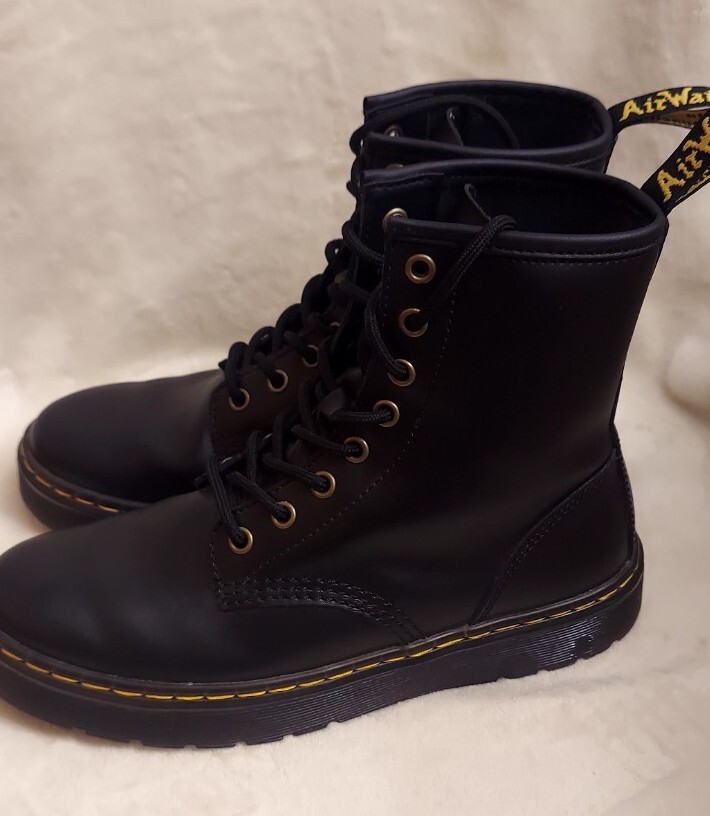 Dr. Martens AW004 ブラックシューズ 43EU 28cm Women 7 / Men 6 Dr MARTENS ZAVALA AW004 Black Leather Combat Boots