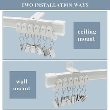 5M Top/side Mounted Curtain Rail Bending Flexible Coiled Curtain Track Set