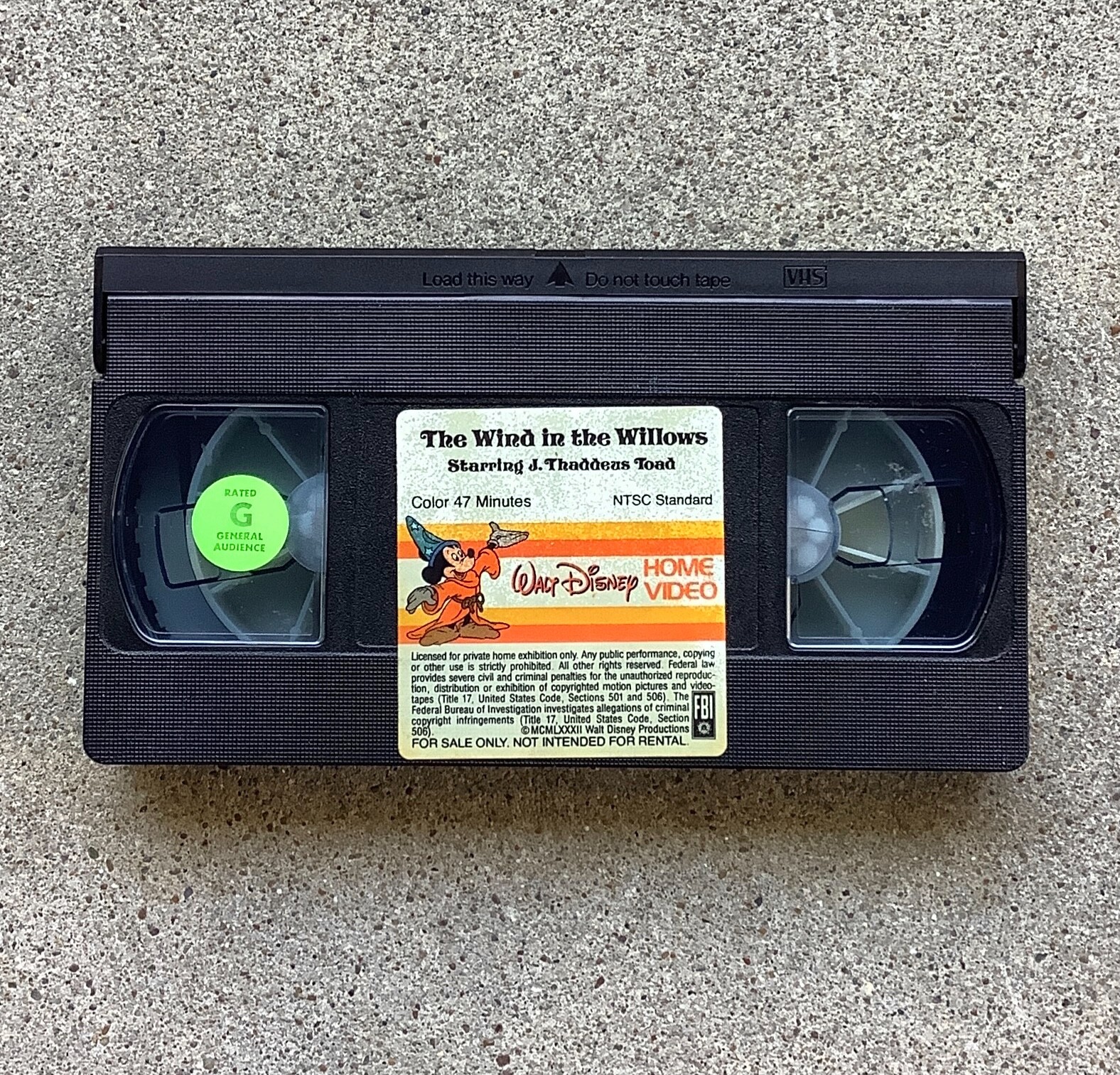 The Wind In The Willows VHS Rare Disney Embedded Clamshell J Thaddeus ...