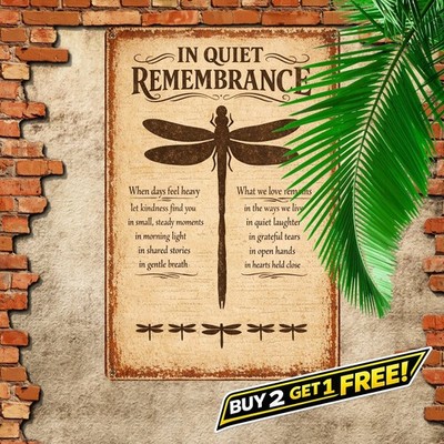 Sit In Heaven Slogan Retro Metal Sign Memorial Wall Decoration 8x12