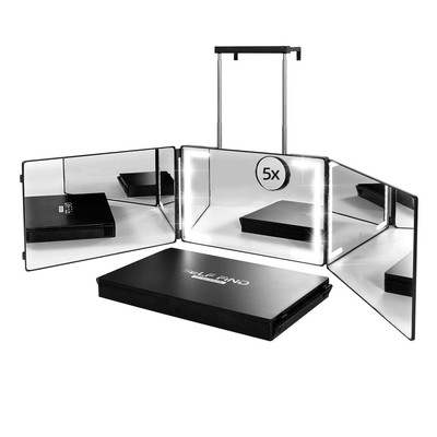 Self Find-3 Way Mirror for Self Hair Cutting with Ring Light,Rechargeable 360...