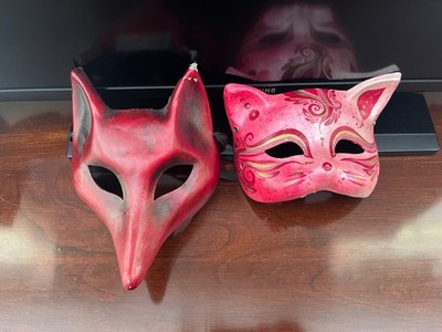 Cat And Fox Masks from Ca'Macana, Venice, Italy