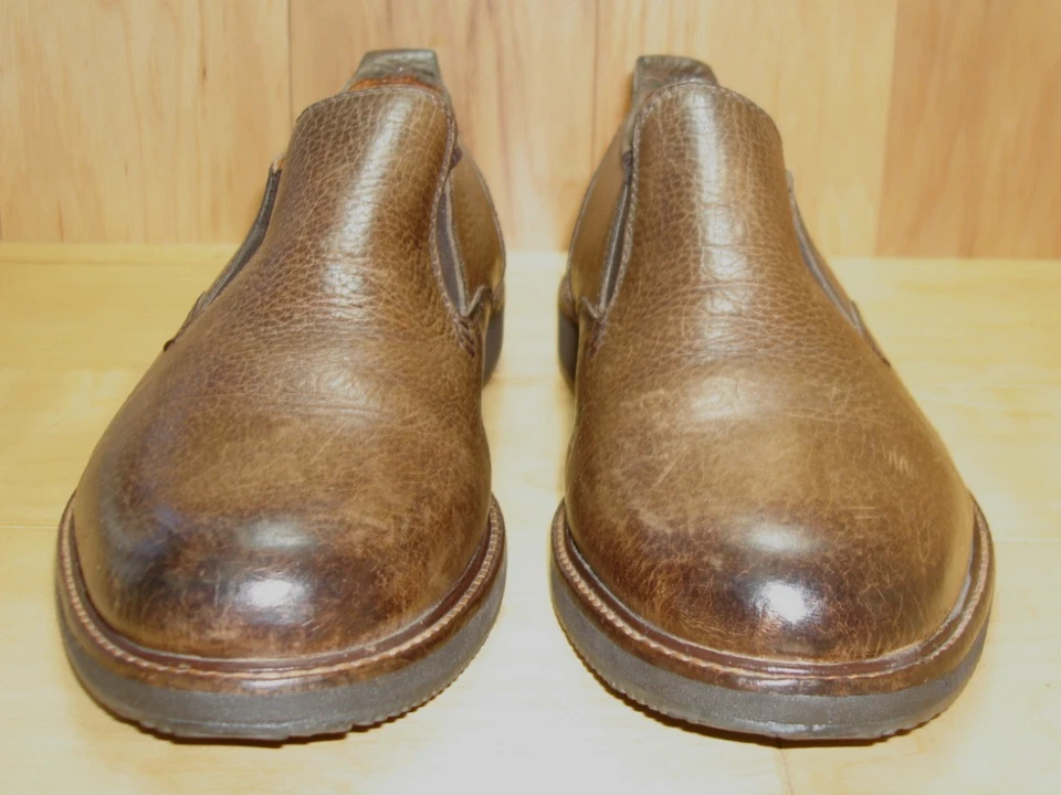 Zapatos para hombre talla 9 M TOMMY BAHAMA "EATON", mocasín de cuero con textura marrón ¡BONITO! Foto 4 de 4