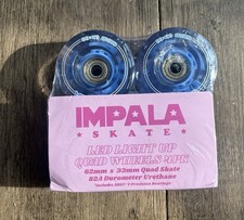 Impala Blue Roller Skates 4 Wheels Quad LED Light Up NEW SEALED