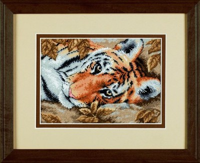 Dimensions Gold Petite Counted Cross Stitch Kit Beguiling Tiger