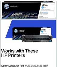 HP 202A Cyan Toner Cartridge Printers Works with Color LaserJet Pro M254;...