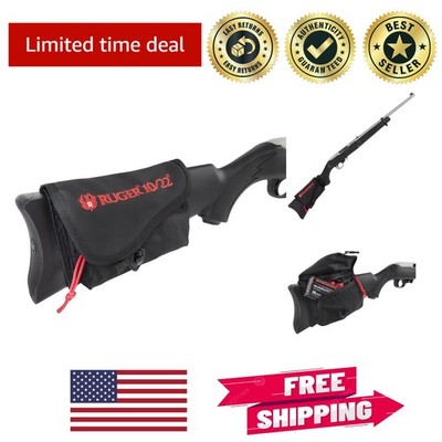Durable Ruger 10/22 Buttstock Pouch with Zippered Pocket for Secure Ammo Storage