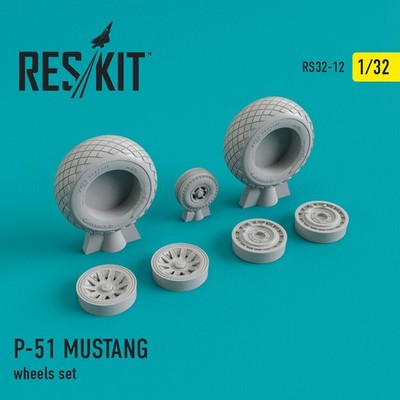 ResKit RS32-0012 - 1:32 P-51 Mustang wheels set