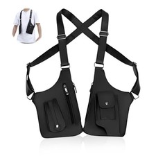 Double Shoulder Armpit Bag for Men, Anti-theft Bag with Double Shoulder
